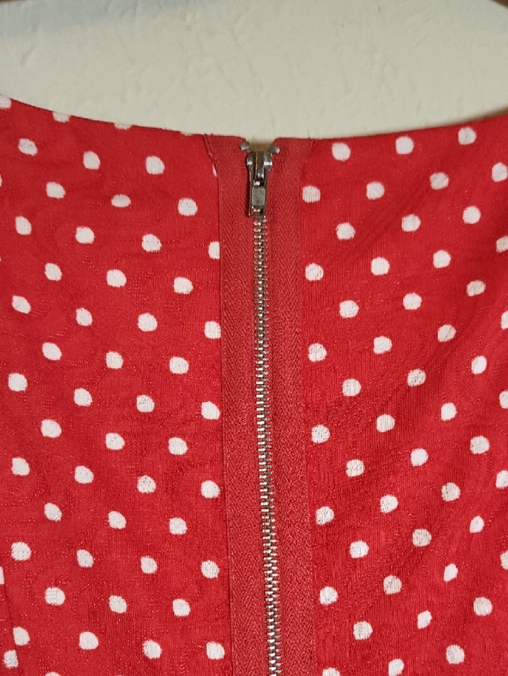 Danny & Nicole Red Polka Dot Dress NWT Size 12 - Picture 5 of 7